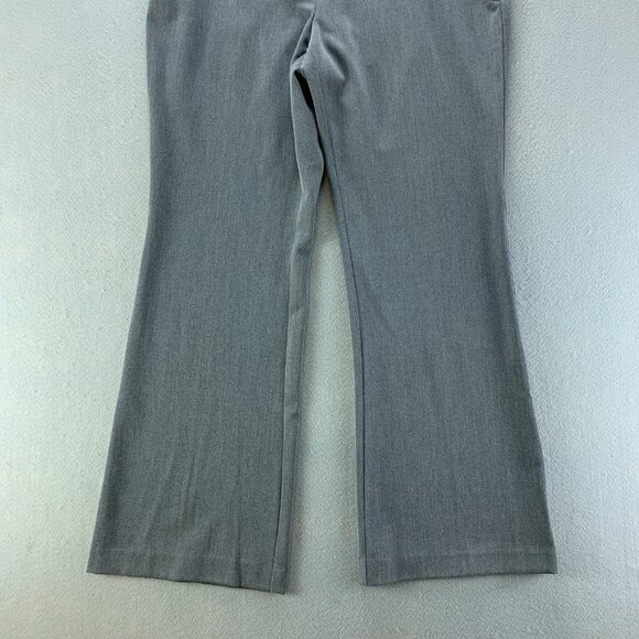Chicos Womens Trouser Pants 2 Short Gray Stretch Wide Leg Dress Pants Flat Front - Picture 3 of 12